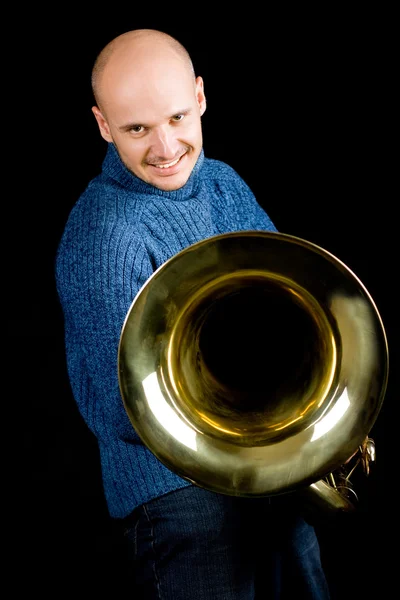 stock image Men with tuba one