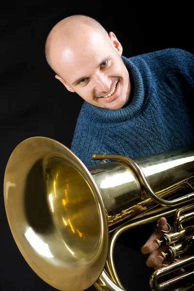 stock image Men with tuba one