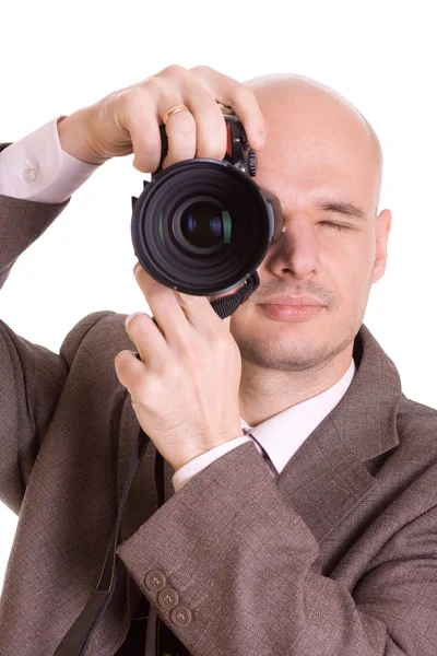 Uomo d'affari - fotografo — Foto Stock