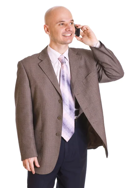 Homme d'affaires utiliser un téléphone portable — Photo