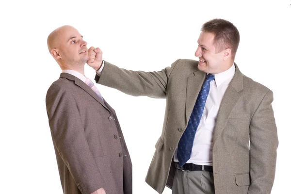 stock image Businessmen in fight one