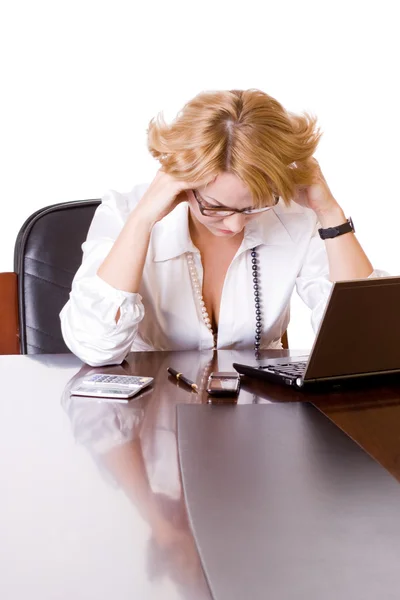 Businesswoman in stress Royalty Free Stock Images