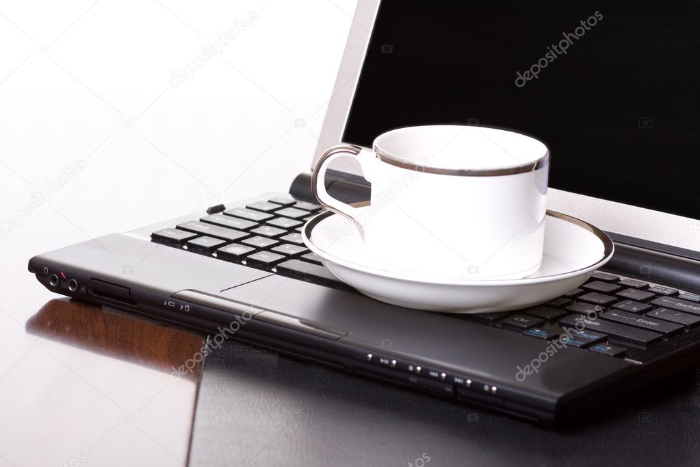 Laptop and a cup of tea one