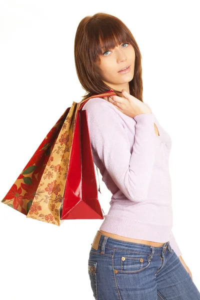Ženský nákupy — Stock fotografie