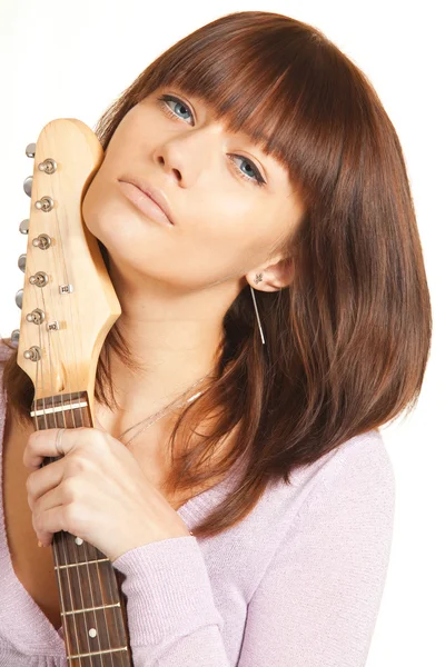 Belo guitarrista — Fotografia de Stock