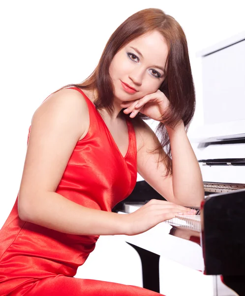 아름 다운 피아니스트 — 스톡 사진