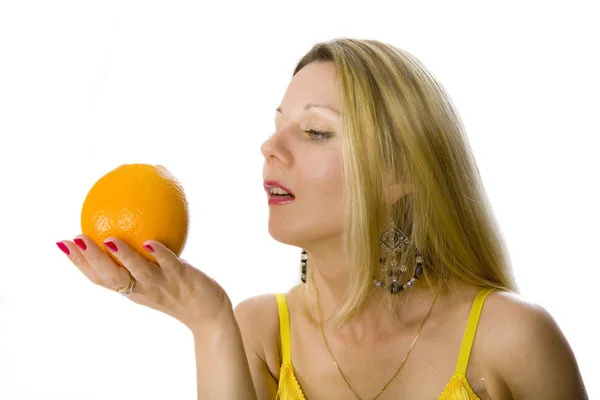 オレンジとブロンド — ストック写真