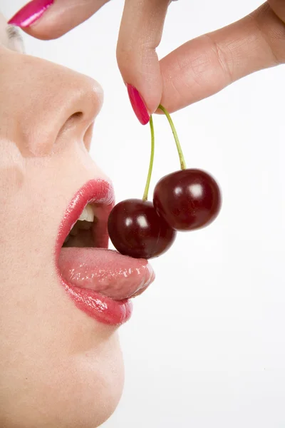 Two cherries Stock Image