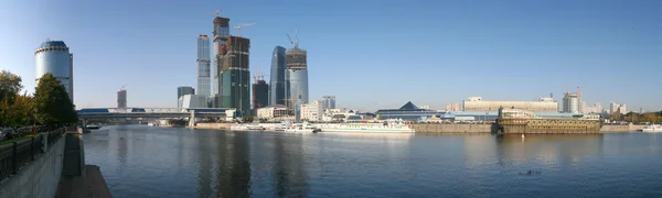 Panorama of business city on Moscow Стокова Картинка