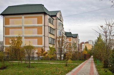 Settlement on the outskirts of Moscow clipart