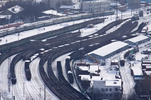 La stazione merci è Murmansk — Foto Stock