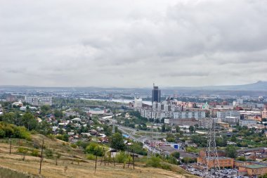 şehir manzarası, bir dağ manzarası