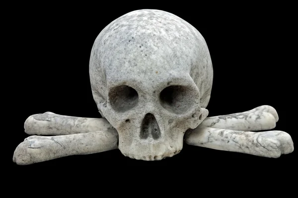 Crâne sur une tombe, nécropole, 19ème siècle — Photo