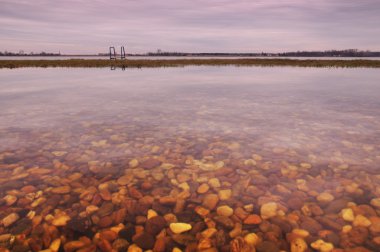 Lake reflection with beautiful clouds clipart