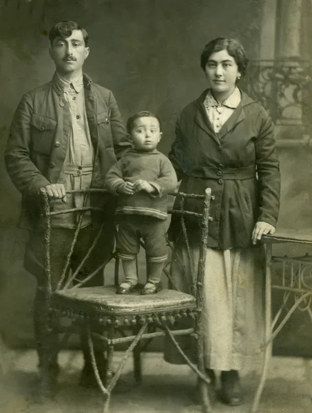 Family.Vintage portrait. — Stock Photo, Image