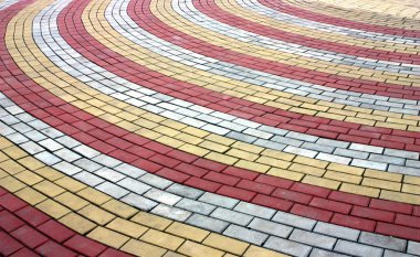 Colored pavement . clipart