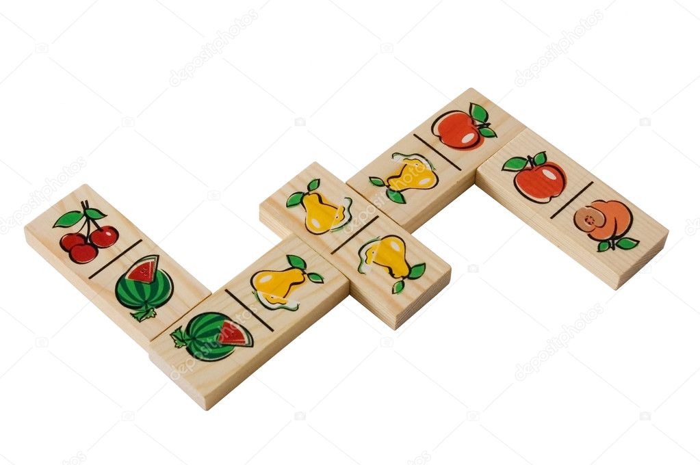 Five pieces of dominoes