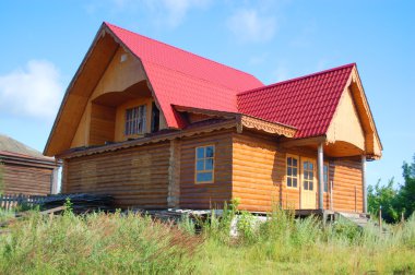 Traditional russian rural house clipart