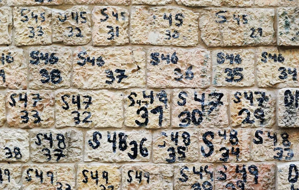 stock image Wall with numbers