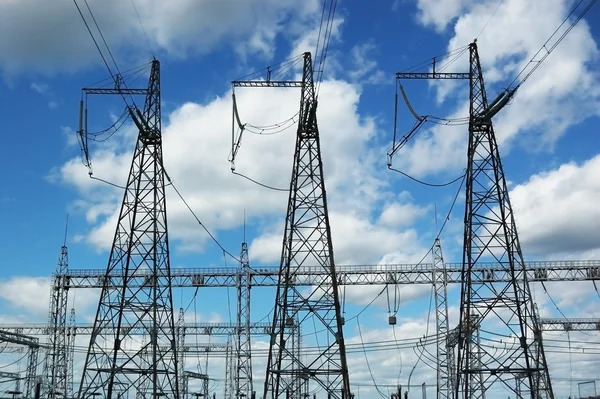 stock image Electrical towers