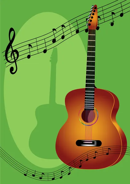 Акустична гітара — стоковий вектор