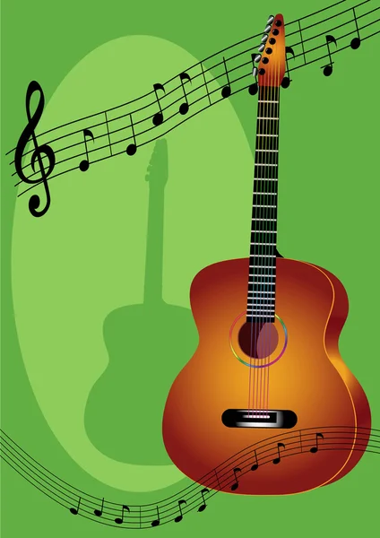 Guitarra acústica Vetores De Bancos De Imagens