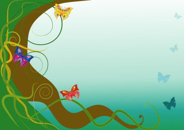 arka plan ile kelebek