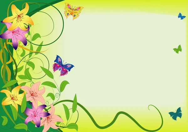 Hintergrund mit Schmetterling — Stockvektor