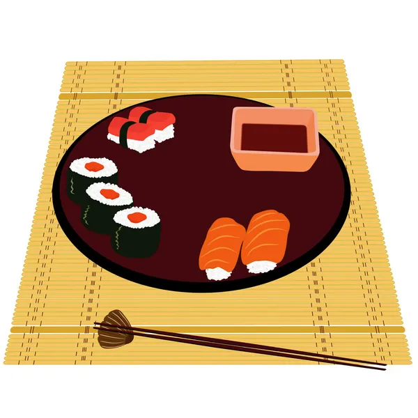 Cocina japonesa — Vector de stock