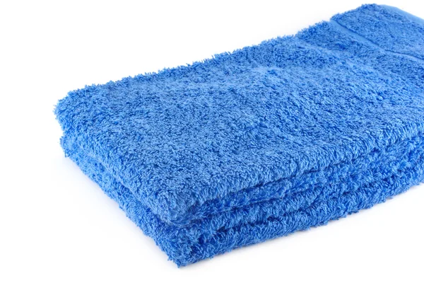 stock image Stack of two blue towels