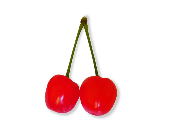 Zwei rote Kirschen — Stockfoto