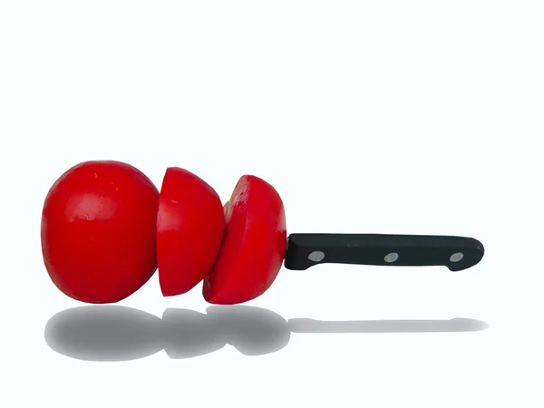 Dwa czerwone pomidory — Zdjęcie stockowe