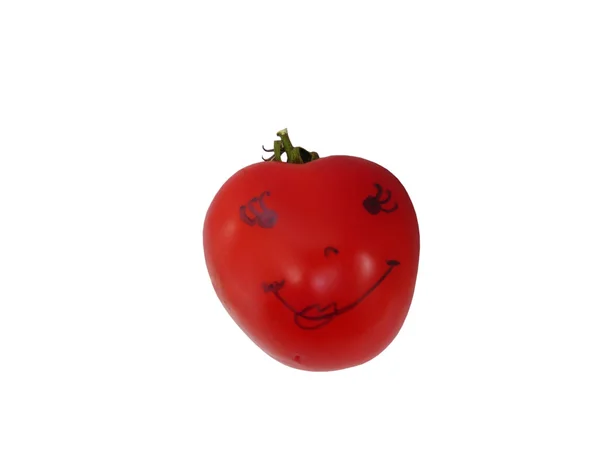 Bir kırmızı domates — Stok fotoğraf