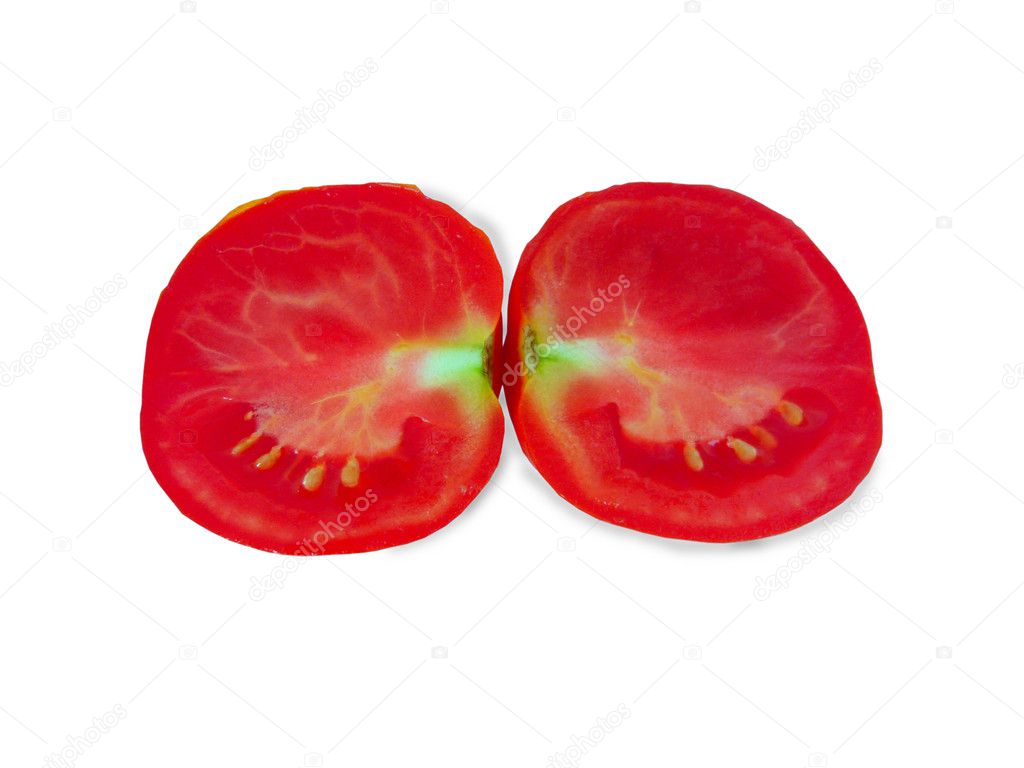 Red cut tomato