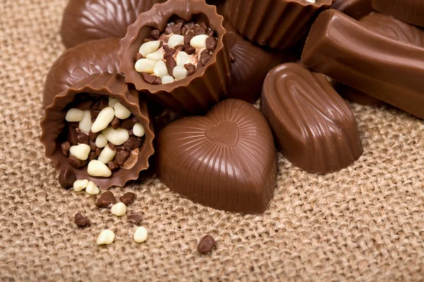 Çeşitli çikolata şekerleme — Stok fotoğraf