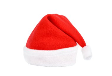 Santa's red hat isolated on white clipart