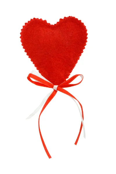 Valentines hart met linten — Stockfoto