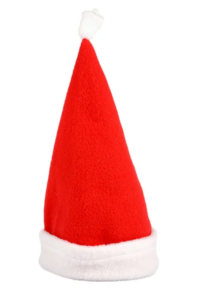Santa's czerwony kapelusz na białym tle — Zdjęcie stockowe