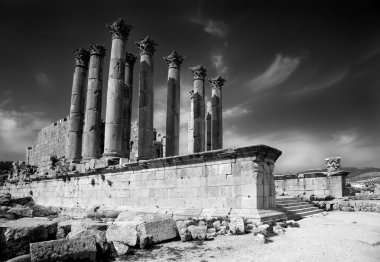 Artemis Temple at Jerash, Jordan clipart