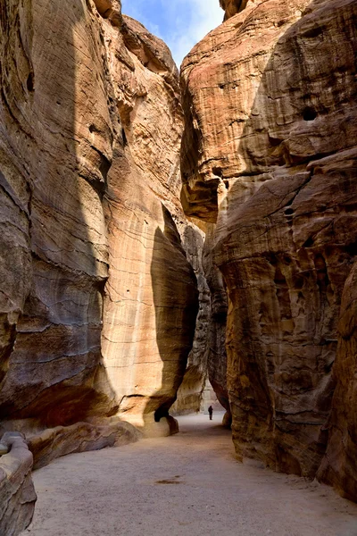 Siq-佩特拉的古代峡谷 — 图库照片
