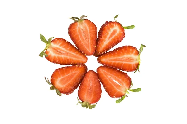 Circle of strawberry slices — Stock Photo, Image
