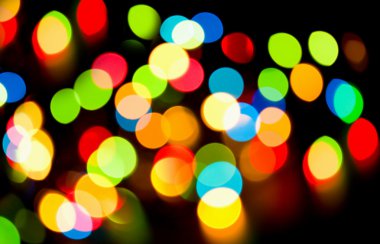 Multicolored holiday lights clipart