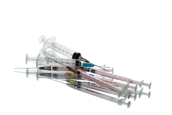 Heap of medical syringes — Stock Photo, Image