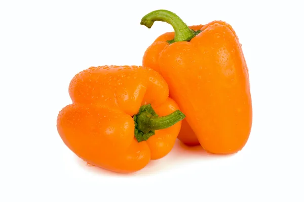 Paprika arancione con gocce d'acqua — Foto Stock