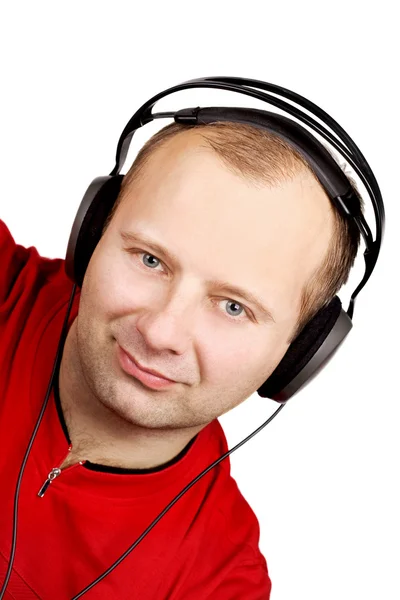 Νεαρός με ακουστικά — Φωτογραφία Αρχείου