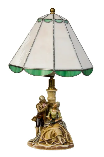 Стеклянная лампа изолирована на белом — стоковое фото