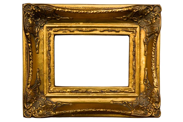 Retro zlatý rám, samostatný — Stock fotografie