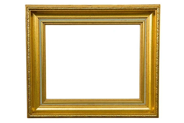 Retro gold frame isolated — Stockfoto