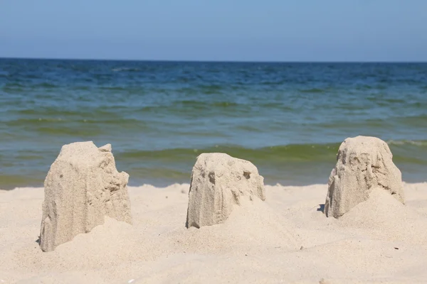 Ruinerna av ett sandslott — Stockfoto