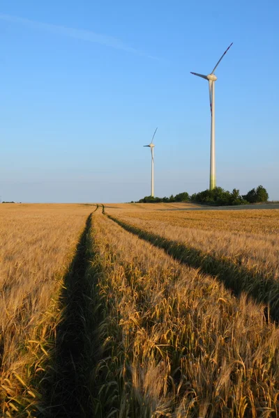Power generating wind turbines — Stock Photo, Image